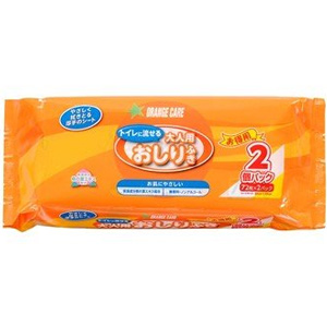 オレンジケア 流せるおしりふき 72枚×２個 1個