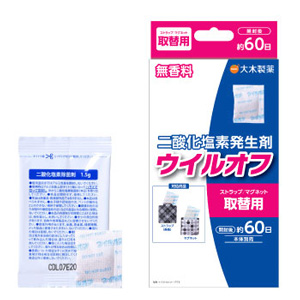 ウイルオフ ストラップ/マグネット取替用 約60日用 1個