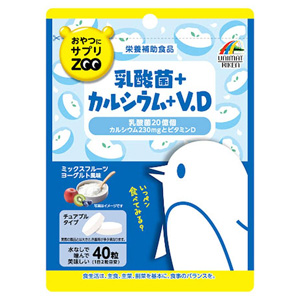 おやつにサプリＺＯＯ乳酸菌＋カルシウム＋Ｄ 40粒 1個