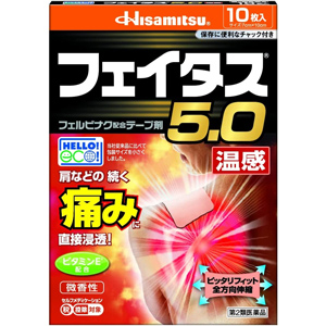 フェイタス5.0 温感 10枚入 キャンセル不可商品 1個