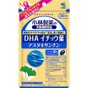 小林製薬 DHAイチョウ葉アスタキサンチン 90粒 30日分 1個