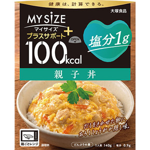 100kcalマイサイズ プラスサポート 塩分1g 親子丼 140g 1個