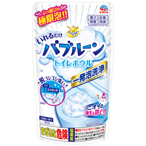 アース製薬  らくハピ いれるだけバブルーン トイレボウル 180g 1個