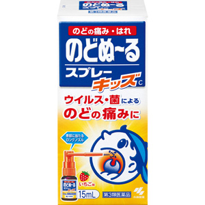 のどぬ～るスプレーキッズ いちご味 15ml 1個