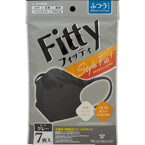フィッティ スタイルフィットプラス立体 ダークグレー ふつう 7枚入 1個