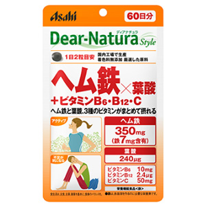 ディアナチュラスタイル ヘム鉄×葉酸+ビタミンB6・B12・C 120粒(60日分) 1個