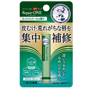 メンソレータム 薬用リップ リペアワン（ミントメントールの香り）2.3g 1個