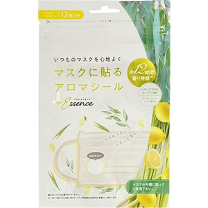 マスクに貼るアロマシール プラスエッセンス レモングラス&ユーカリの香り 12枚入 1個