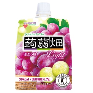 マンナンライフ クラッシュタイプの蒟蒻畑 ライト ぶどう味 【特定保健用食品】150g×12個 1個