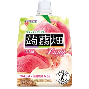 マンナンライフ クラッシュタイプの蒟蒻畑 ライト もも味 【特定保健用食品】150g×12個 1個