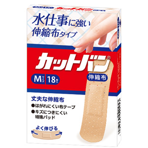 カットバン 伸縮布 Mサイズ 18枚入 1個