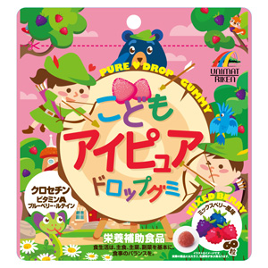 ユニマットリケン こどもアイピュアドロップグミ 60粒 1個