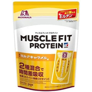 森永製菓 ウイダー マッスルフィットプロテイン＜森永ミルクキャラメル味＞ 340g 1個
