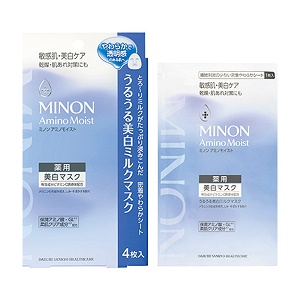 ミノン アミノモイスト 薬用うるうる美白ミルクマスク 20mL×4枚 1個