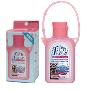 手ビカジェル ホルダー付ピンク 60ml 箱入り 1個