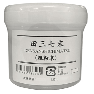 栃本天海堂 田三七末(粗粉末) 田七人参(デンシチニンジン)  100g 1個