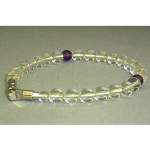 白水晶念珠丸玉ブレスレット（M・Ｌ）