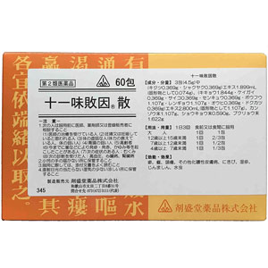 剤盛堂 十一味敗因散 60包