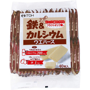 井藤漢方 鉄＆カルシウムウエハース  40枚入×10個 同梱不可